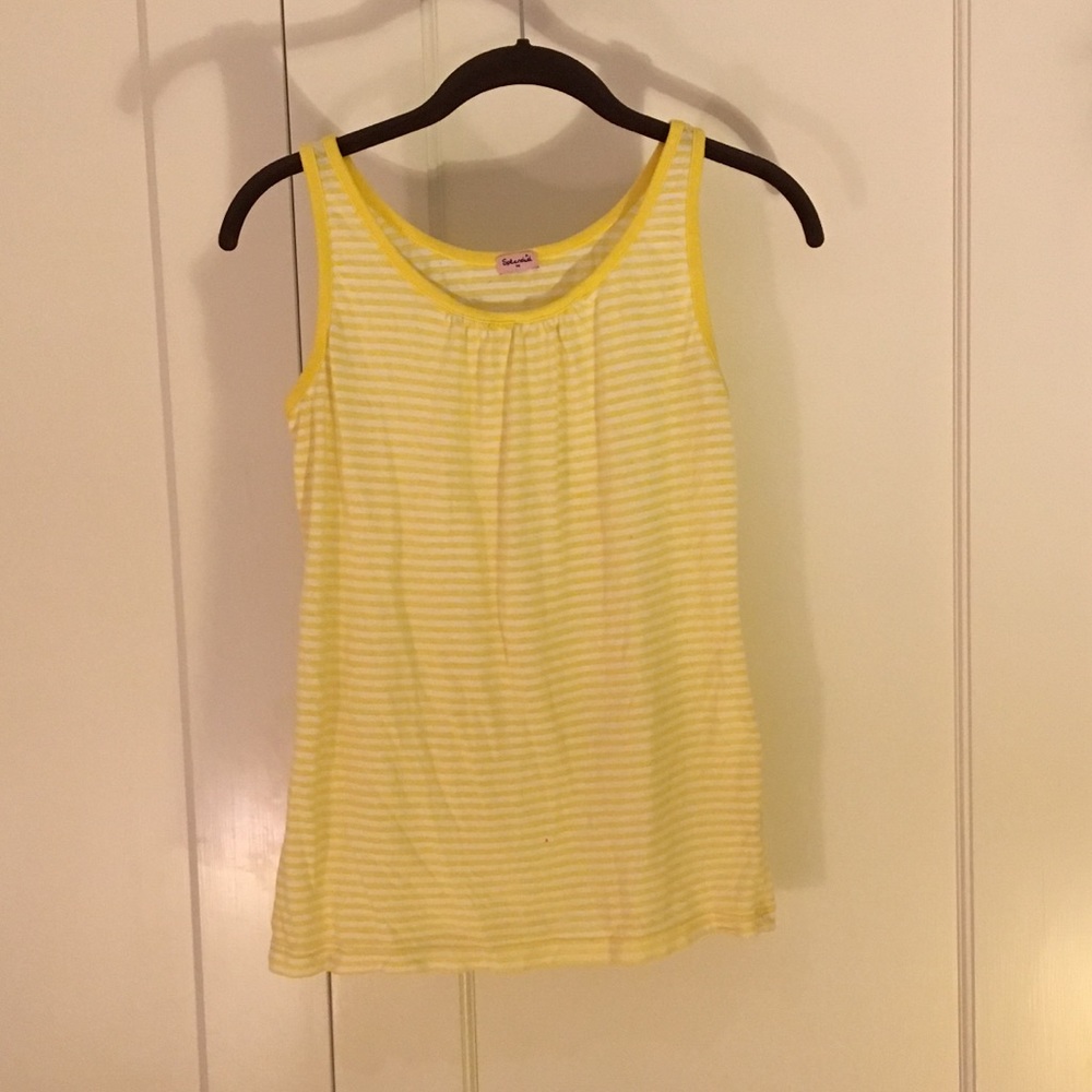 Adorable white and yellow tank top